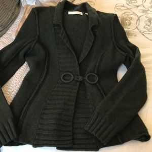 Anthropologie Hunter Green Sweater Sz L